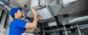 Ventilation,System,Installation,And,Repair,Service.,Hvac,Technician,At,Work.
