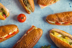 fresh baguettes on a blue table 2024 11 26 23 51 55 utc